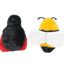 ZippyPaws Crinkle 2 Pack Bee and Ladybug Squeaky and Crinkly Toy For Dog