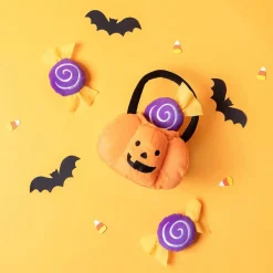 Zippypaws Halloween Burrow Trick or Treat Basket Toy For Dogs