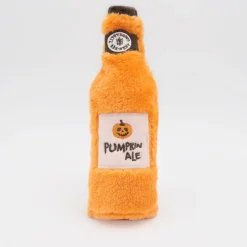 Zippypaws Halloween Happy Hour Crusherz Squeaker Bottle Pumpkin Ale Toy For Dogs