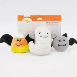 Zippypaws Halloween Miniz Flying Frights Toy For Dogs Set, (3 Pack)