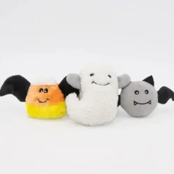 Zippypaws Halloween Miniz Flying Frights Toy For Dogs Set, (3 Pack)