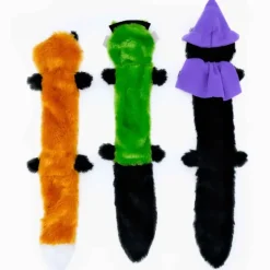 Zippypaws Halloween Skinny Peltz Squeaky Plush Toy For Dogs- 3 Pack (Large)