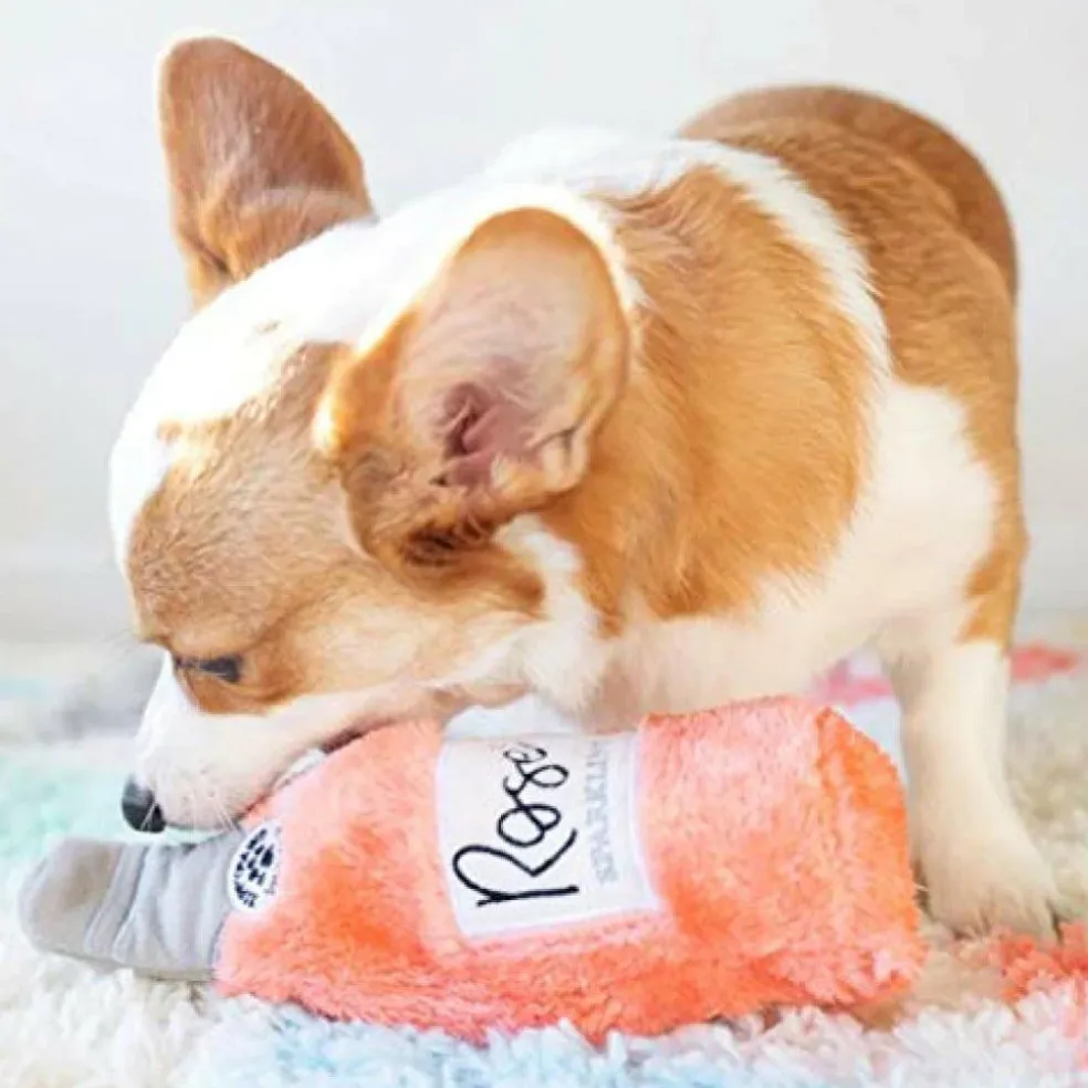 Zippy Paws Happy Hour Crusherz Bottle Themed Crunchy Water Bottle Rosé