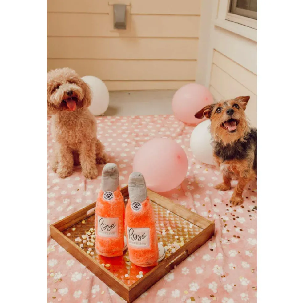 Zippy Paws Happy Hour Crusherz Bottle Themed Crunchy Water Bottle Rosé