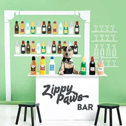 Zippy Paws Happy Hour Crusherz Bottle Themed Crunchy Water Bottle Whiskey