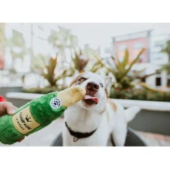 Zippy Paws Happy Hour Squeaky Crusherz Champagne Toy for Dogs