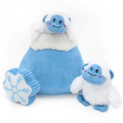 ZippyPaws Holiday Burrow Yeti Mountain Plush Dog Toy