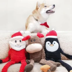 ZippyPaws Holiday Crinkle Dog Toy, Reindeer