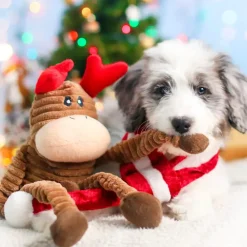 ZippyPaws Holiday Crinkle Dog Toy, Reindeer