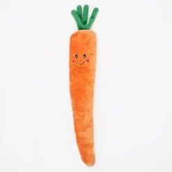 ZippyPaws Jigglerz Carrot Plush Dog Toy