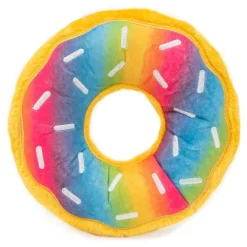Zippy Paws Jumbo Donutz Interactive Squeaky Rainbow Dog Toy (Extra Large)