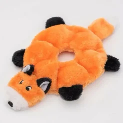 Zippy Paws Loopy Fox Squeaker No Stuffing Plush Toy Dog (Medium)