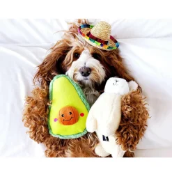 Zippy Paws NomNomz Avocado Soft Plush Squeaker Toy for Dogs