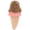 Zippy Paws NomNomz Ice Cream Plush Squeaky Toy for Dogs