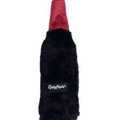 ZippyPaws Red Wine Happy Hour Crusherz Plush Dog Toy, Medium
