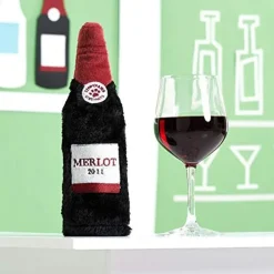 ZippyPaws Red Wine Happy Hour Crusherz Plush Dog Toy, Medium
