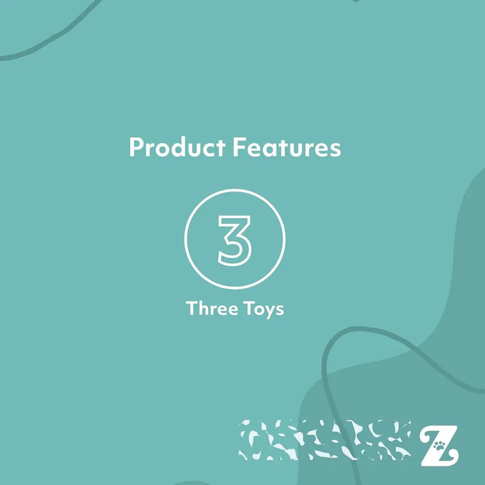 ZippyPaws Skinny Peltz Chipmunk, Lemur & Monkey Plush Dog Toy, Large, 3-pack