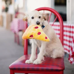 Zippy Paws Squeakie Nomnomz Pizza Squeaky Plush Toy for Dogs (Medium)