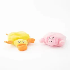 Zippy Paws Squeakie Pad Plush Dog Toys, 2-Pack