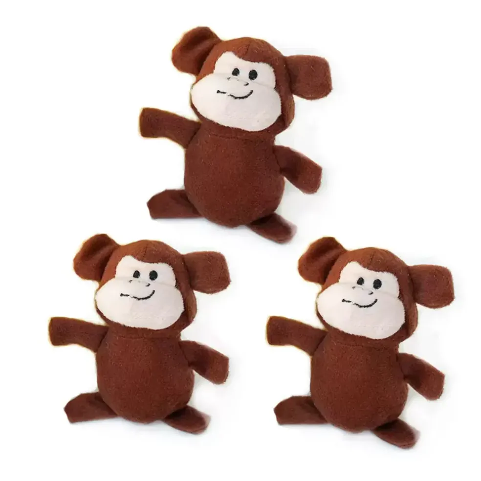 Zippy Paws Zippy Miniz Plush Toys Refill, 3-pack