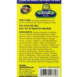 Zoo Med Avian Plus Vitamin and Mineral Bird Supplement, 1-oz