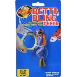 Zoo Med Betta Bling Diver Aquarium Ornament with Hoop