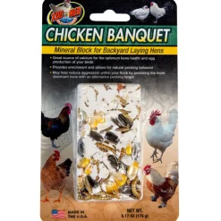 Zoo Med Chicken Banquet Mineral Block for Backyard Laying Hens