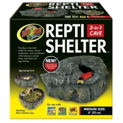 Zoo Med Repti Shelter 3-in-1 Cave Terrarium Hideaway Black