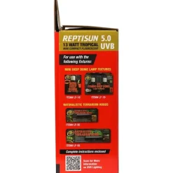 Zoo Med ReptiSun 5.0 UVB Compact Fluorescent Mini Reptile Lamp, 13-Watt