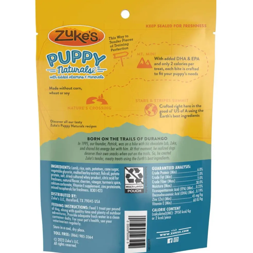 Zuke's Puppy Naturals Lamb & Chickpea Recipe Grain-Free Treats for Puppies (5 oz)
