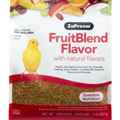 ZuPreem FruitBlend Flavor with Natural Flavors Daily Extra Small Bird Food, 14-oz