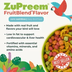 ZuPreem FruitBlend Flavor with Natural Flavors Daily Medium Bird Food