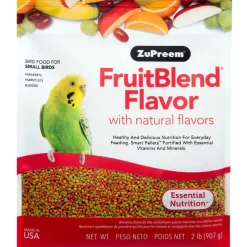 ZuPreem FruitBlend Flavor with Natural Fruit Flavors Daily Small Bird Food