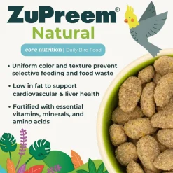ZuPreem Natural Medium & Large Smart Pellet Bird Food for Parrots & Conures