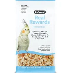 ZuPreem Real Rewards Tropical Mix Medium Bird Treats, 6-oz