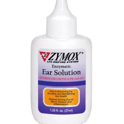 Zymox Ear Solution with 0.5% Hydrocortisone for Dogs & Cats (1.25 oz)