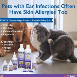 Zymox Ear Solution with 0.5% Hydrocortisone for Dogs & Cats (1.25 oz)