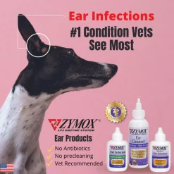 Zymox Ear Solution with 0.5% Hydrocortisone for Dogs & Cats (1.25 oz)