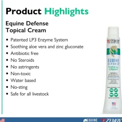 Zymox Equine Defense Skin Cream Horse tube -(2.5 oz)
