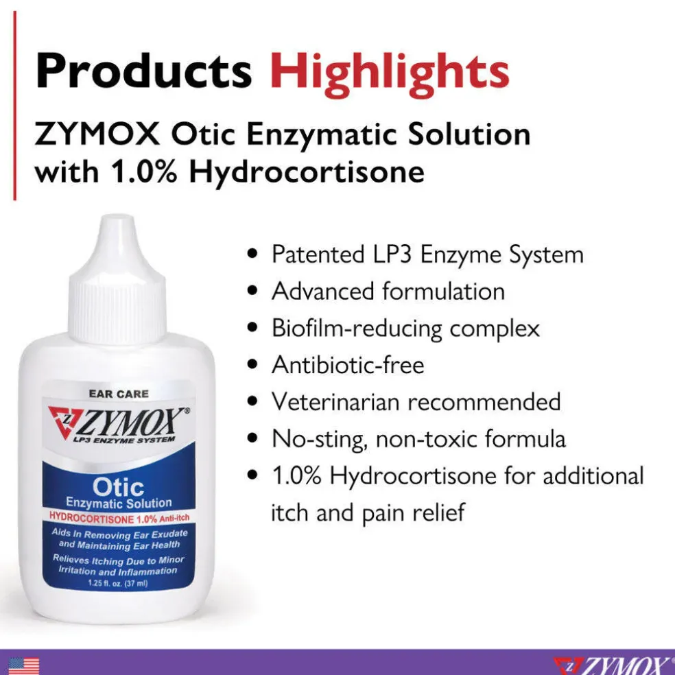 Zymox Otic Enzymatic Solution 1% Hydrocortisone